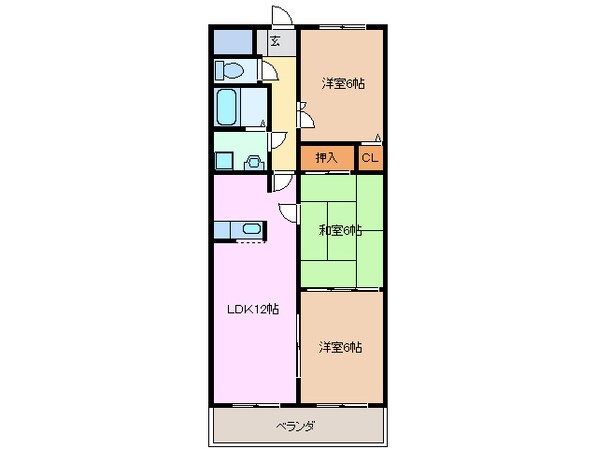 新正駅 徒歩7分 2階の物件間取画像